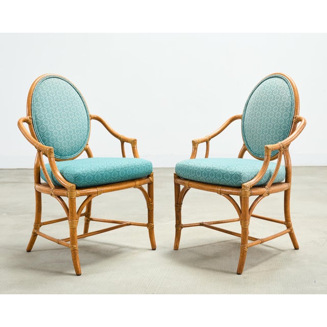 Set of Ten McGuire Organic Modern Rattan Cane Dining Chairs For Sale In Sacramento - Image 6 of 18