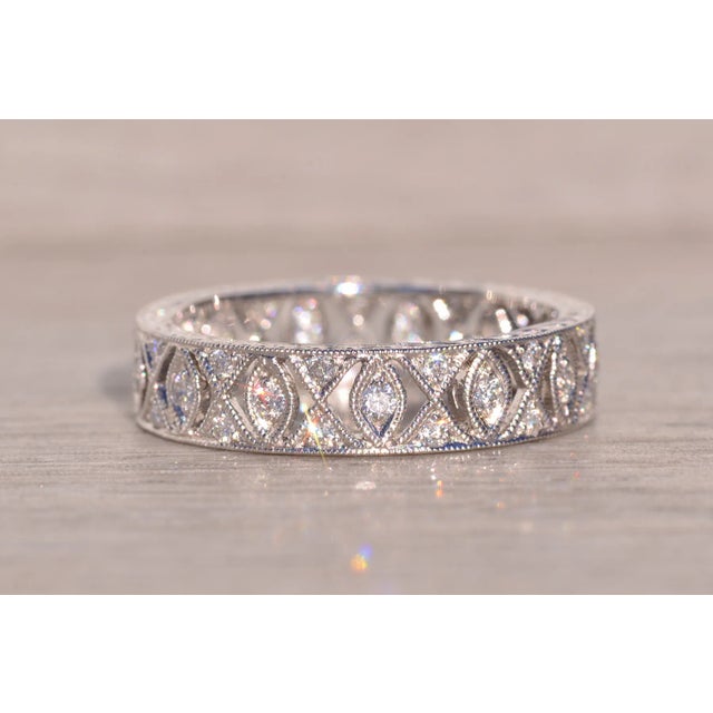 The Bev: Beverly K Signed Platinum and Diamond Band with Natural Diamonds For Sale - Image 4 of 8