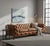 Animal Skin Olivia Contemporary Tufted Chesterfield Sofa - Light Brown Leather For Sale - Image 7 of 7
