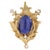 Metal 1940s Art Deco Lapis Lazuli and Diamond 18k Yellow Gold Brooch Pendant For Sale - Image 7 of 9
