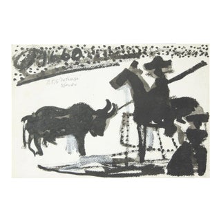 Homage to Picasso - Original Mixed Media by G. P. Berto - 1975 1975 For Sale