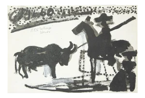 Homage to Picasso - Original Mixed Media by G. P. Berto - 1975 1975