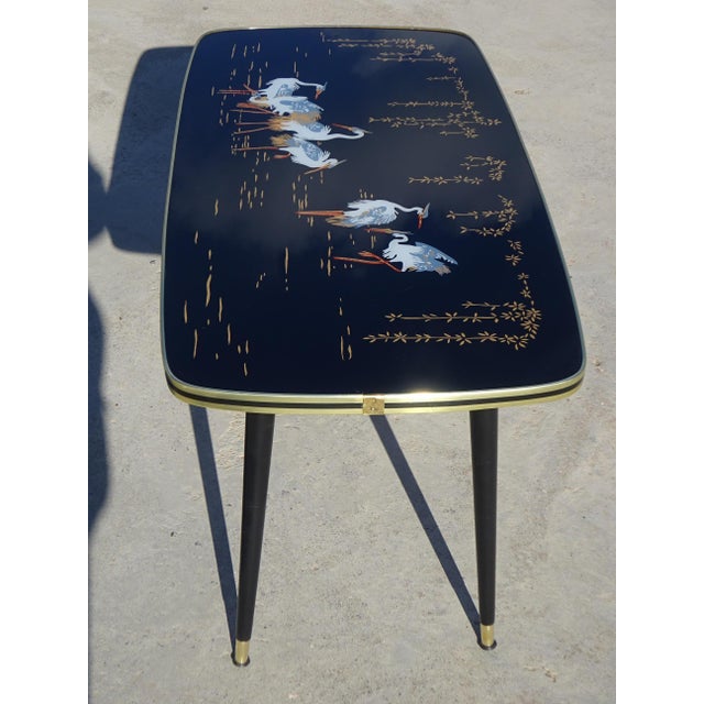 Vintage Coffee Table in Black Formica with Splayed Legs, 1960s For Sale - Image 10 of 18
