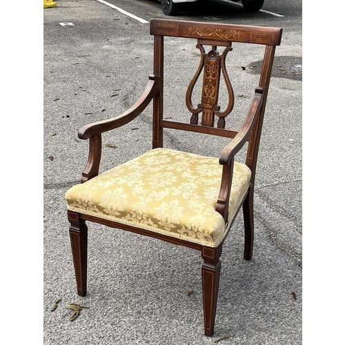 Antique Sheraton Mahogany Armchair For Sale - Image 3 of 14