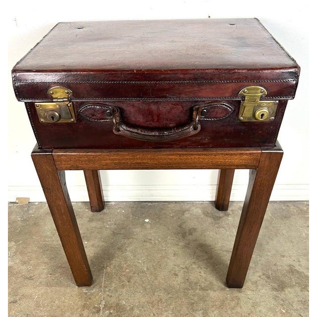 19th C. English Suitcase Side Table For Sale - Image 4 of 18