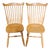Vintage Dinaire Fan Back Windsor Maple Chairs - A Pair For Sale