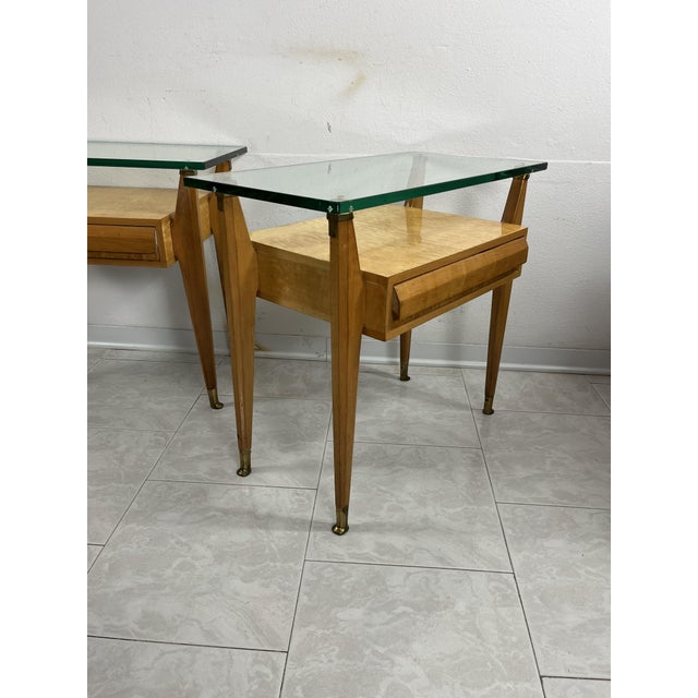Bedside Tables G. Cecchini and C. Lissone in the style of Vittorio Dassi, 1950s, Set of 2 For Sale - Image 9 of 17