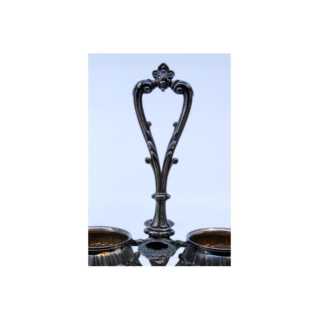 Cut Glass Silver Cruet, Set of 3 For Sale - Image 10 of 11