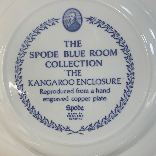 Spode 1990s Spode Blue Room Plate. “Kangaroo Enclosure” For Sale - Image 4 of 4