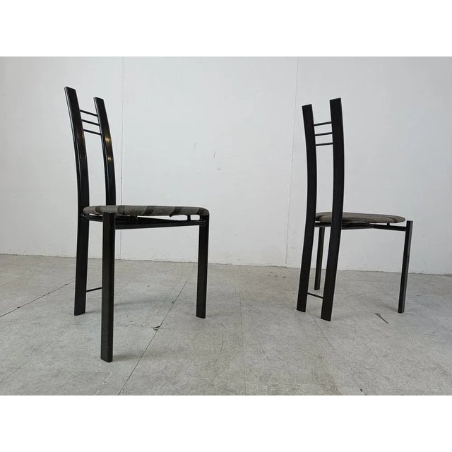 Postmodern Dining Chairs, 1980s, Set of 4, in Good conditions. Designed 1980 to 1989