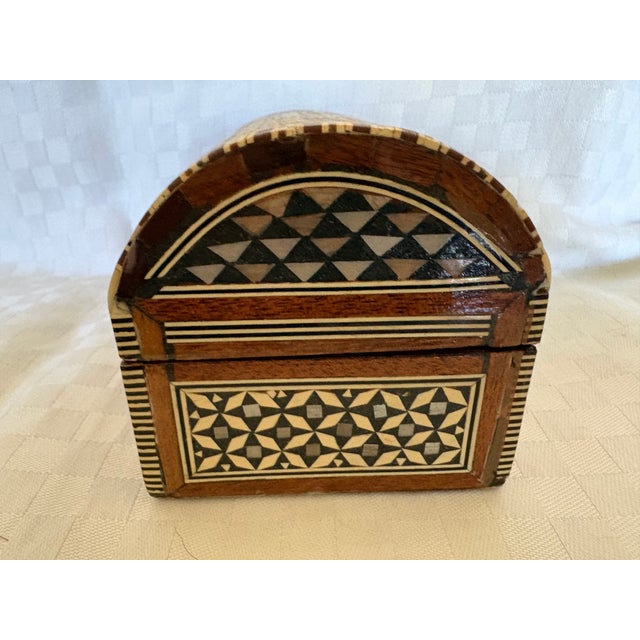 1950s 1950s Inlaid Domed Box For Sale - Image 5 of 13
