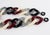Plastic Angela Caputi Italy Choker Necklace Massive Silver, Black, Red Resin Chain For Sale - Image 7 of 9