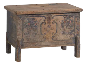 Antique Hand-Painted Wedding Chest, 1846