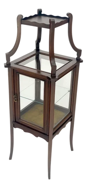 Victorian c1900s 360 Degree Center Vitrine Display Cabinet Showcase Clean!