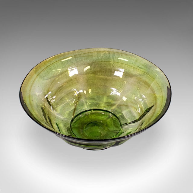 Vintage Mid Century Modern Fruit Bowl, Continental, Art Glass Serving Dish, 1970 For Sale - Image 6 of 12
