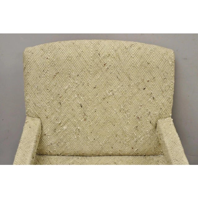 Vintage Bassett Mid Century Modern Upholstered Parson Style Lounge Chairs - Pair For Sale - Image 12 of 12