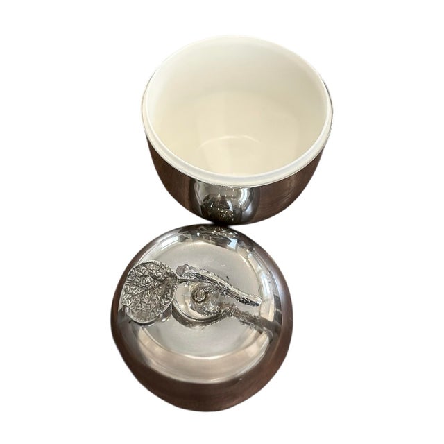 Late 20th Century Vintage Silver-Plated Apple Barware Ice Bucket, Circa 1970 For Sale - Image 5 of 5