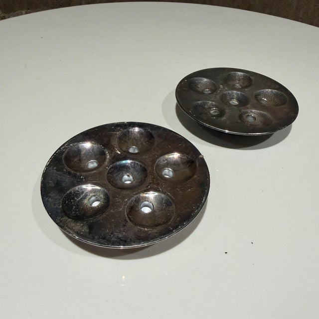 1960s Dansk Saucer Spray Candle holdersJens Harald Quistgaard JHQ For Sale - Image 5 of 10