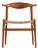 Scandinavian Modern JH-505 Cowhorn Chair in Teak and Cane attributed to Hans J. Wegner, 1952 For Sale