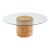 Edward Wormley for Dunbar Mid Century Burlwood Pedestal Drum Coffee Table For Sale