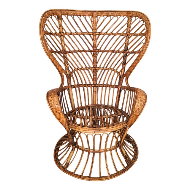 Conti Armchair in Bamboo and Wicker by Lio Carminati and Gio Ponti for Casa e Giardino, Italy, 1950s For Sale