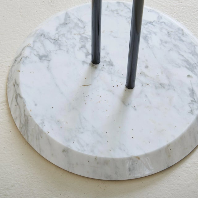 Vico Magistretti Italian Marble Glass Side Table Attr Vico Magistretti for Cattelan Italia, 1980s For Sale - Image 4 of 6