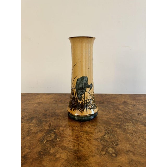 Stunning quality antique Doulton vase by Florence E Barlow, having a quality antique doulton vase by Florence E Barlow...