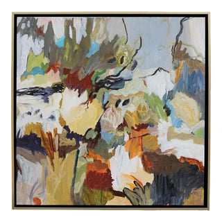 "Mother Nature's Garden" Abstract Acrylic Landscape by Laurie MacMillan, Framed For Sale