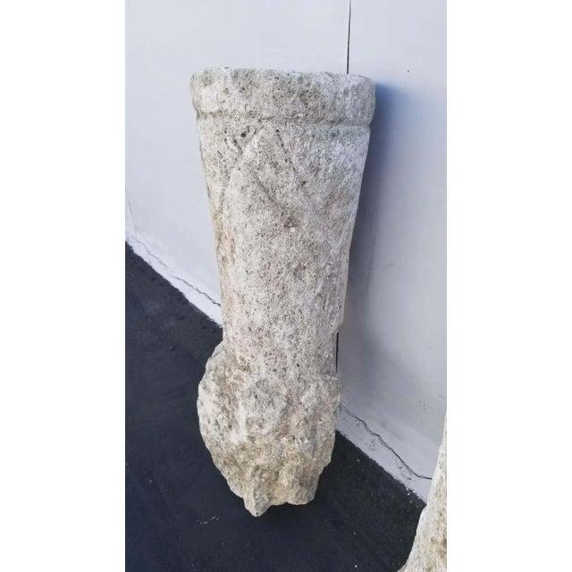 Late 19th Century Masonry Garden Chairs from Italy - A Pair For Sale - Image 5 of 9