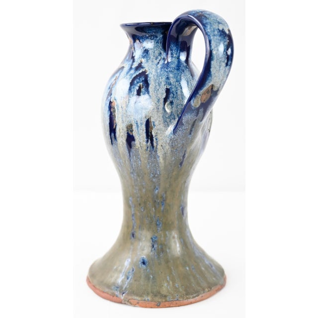 Art Nouveau French Art Nouveau Ceramic Vase Attrib. To Charles Gerber, Pitcher Form Vase For Sale - Image 3 of 5