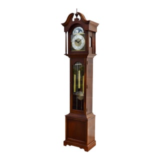 Alexandria Grandmother Clock Cherry Vintage Moon Phase Westminster Chime For Sale