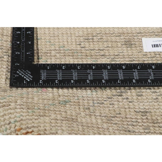 Vintage Earth-Tone Transitional Rug - 04'11 X 07'11 For Sale In Dallas - Image 6 of 10