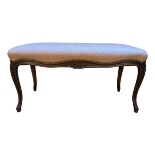 Louis XV Style Piano Bench with Pink Upholstery For Sale