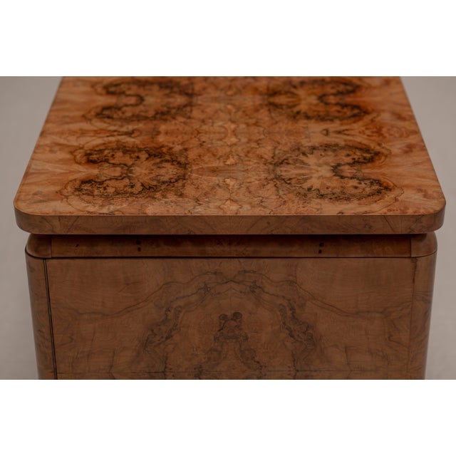Burlwood Desk or Center Table, 1940s For Sale - Image 16 of 17
