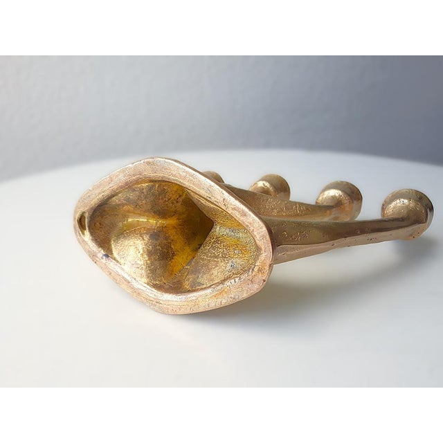Vintage Brutalist Bronze Candleholder by Gilde Handwerk Horst Dalbeck, 1960s For Sale - Image 4 of 9