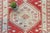 1940s Vintage Medallion Brick Red Blue Cream Hand-Knotted Long Runner - 3’6” X 14’8” For Sale - Image 5 of 10