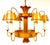 Mid 20th Century Hollywood Regency Ochre Japanned Faux Bamboo Tole Six-Light Chandelier For Sale - Image 15 of 18