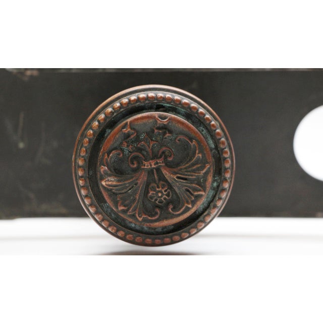 Renaissance Antique Italian Renaissance Corbin Trivoli Knob & Plate Door Set For Sale - Image 3 of 6