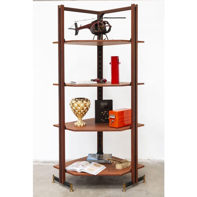 Corner Bookcase in Teak, 1970s For Sale - Image 12 of 13