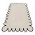 Black Scallop Edge With Solid White Jute Rug 2x3 Ft. For Sale