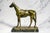 Stately Large Equestrian Antique Saddled Horse Statue Sculpture Cast Metal Marble Base Country Home Decor For Sale - Image 9 of 16