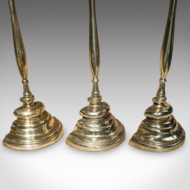 Rare Antique Trio of Door Butlers, English, Brass Doorstop, Edwardian, c.1910 For Sale - Image 10 of 11