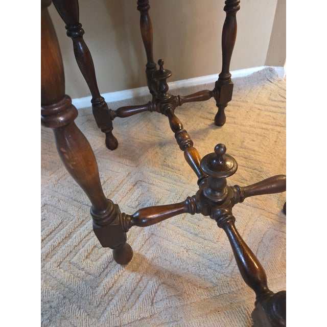 Antique Edwardian Style Console Parlor Library Table For Sale - Image 11 of 14