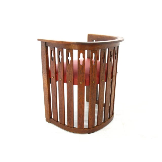 Viennese Arts & Crafts Oak Sofa and Chair, 1920s, Set of 2 For Sale - Image 10 of 15