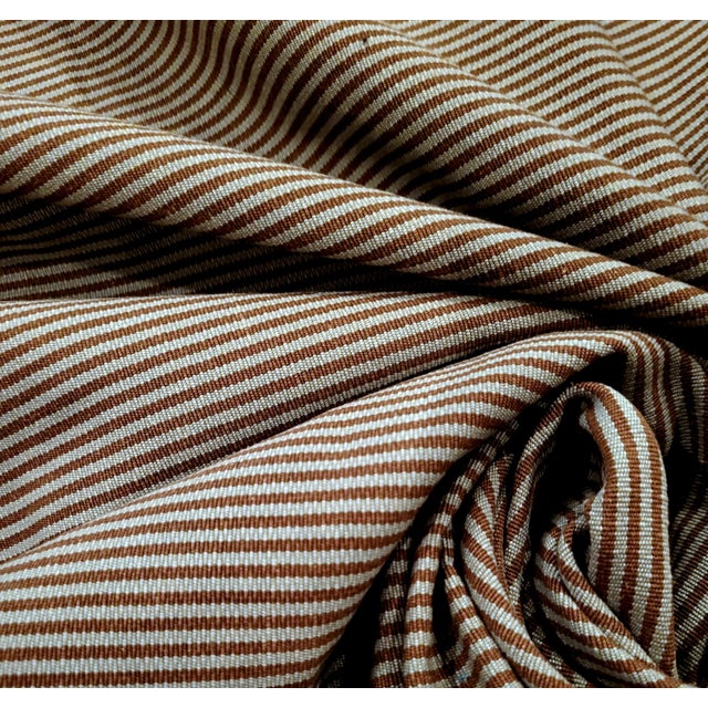 Ralph Lauren "Pinafore" Fog Ticking Stripe Fabric- 4.75 Yards For Sale In Los Angeles - Image 6 of 7