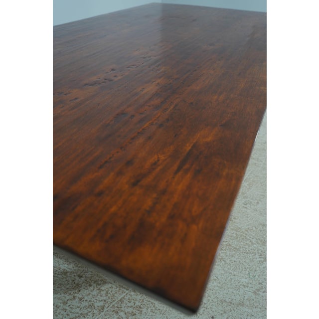 Wood Nichols & Stone by Stickley Trestle Dining Room Table For Sale - Image 7 of 18