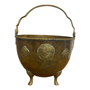 Mid 20th Century Copper Jardiniere With Brass Fittings