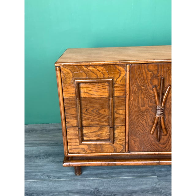 Adrien Audoux and Frida Minet 1970s Mid-Century Sideboard in the Style of Adrien Audoux and Frida Minet For Sale - Image 4 of 11