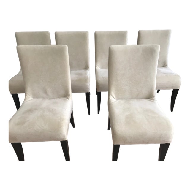Wittmann Hand-Stitched European Designed Ultra-Suede Dining Room Chairs Set of 6 For Sale