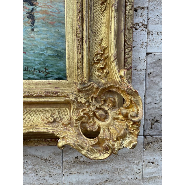 Italian Oil Painting 27” X 21” by Albert Ferdinand Duprat Framed For Sale - Image 10 of 16